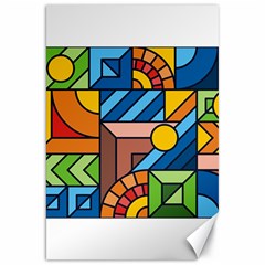 Colorful Geometric Mosaic Background Canvas 20  X 30  by Vaneshart