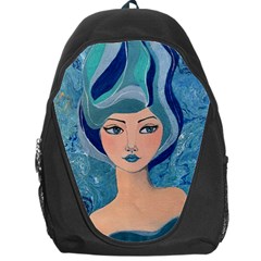 Blue Girl Backpack Bag by CKArtCreations
