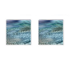 Wave Concentric Waves Circles Water Cufflinks (square) by Alisyart