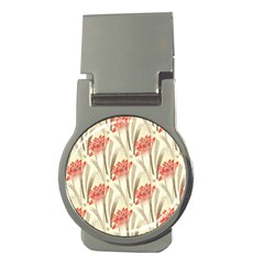 Flower Flora Leaf Wallpaper Money Clips (round)  by Simbadda
