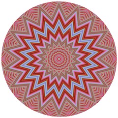 Abstract Art Abstract Background Wooden Puzzle Round by Simbadda