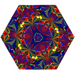 Kaleidoscope Pattern Ornament Wooden Puzzle Hexagon by Simbadda