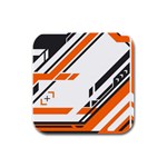 Abstract Art Pattern Rubber Square Coaster (4 pack)  Front