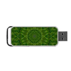 Fauna Nature Ornate Leaf Portable Usb Flash (two Sides) by pepitasart