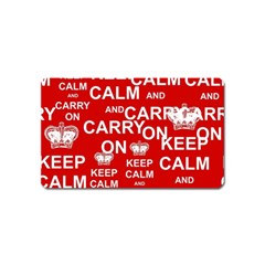 Keep Calm And Carry On Magnet (name Card) by Vaneshart