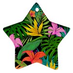 Tropical Greens Star Ornament (Two Sides) Back