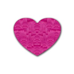 Love To One Color To Love Rubber Coaster (heart)  by pepitasart
