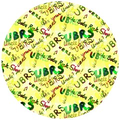 Ubrs Yellow Wooden Puzzle Round by Rokinart
