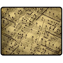 Music Nuts Sheet Double Sided Fleece Blanket (medium)  by Mariart