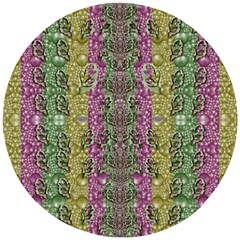 Leaves Contemplative In Pearls Free From Disturbance Wooden Puzzle Round by pepitasart