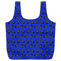 Daisy Royal Blue Full Print Recycle Bag (xxxl) by snowwhitegirl