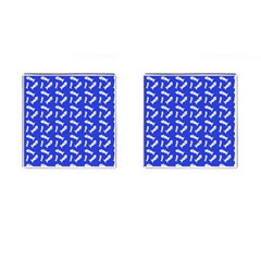 Fish Royal Blue Cufflinks (square) by snowwhitegirl