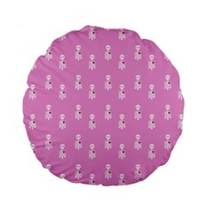 Skeleton Pink Standard 15  Premium Round Cushions by snowwhitegirl