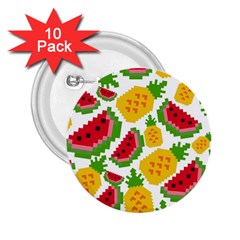 Watermelon Pattern Se Fruit Summer 2 25  Buttons (10 Pack)  by Vaneshart