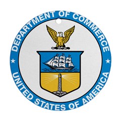 Seal Of United States Department Of Commerce Round Ornament (two Sides) by abbeyz71