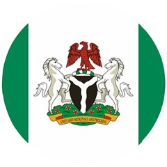Flag Of Nigeria  Wooden Puzzle Round by abbeyz71