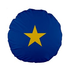 Flag Of The Democratic Republic Of The Congo, 1997-2003 Standard 15  Premium Round Cushions by abbeyz71