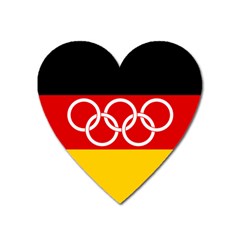 Olympic Flag Of Germany, 1960-1968 Heart Magnet by abbeyz71