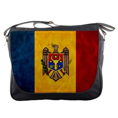 Grunge Moldova Flag Messenger Bag by trulycreative