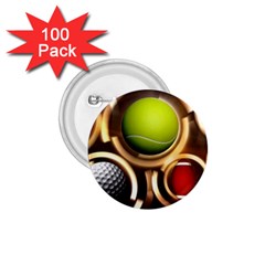 Sport Ball Tennis Golf Football 1 75  Buttons (100 Pack)  by HermanTelo