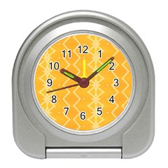 Pattern Yellow Travel Alarm Clock by HermanTelo