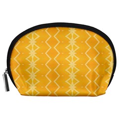 Pattern Yellow Accessory Pouch (large) by HermanTelo