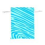 Pattern Texture Blue Lightweight Drawstring Pouch (M) Front