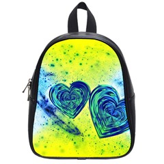 Heart Emotions Love Blue School Bag (small) by HermanTelo
