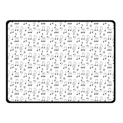 Music Notes Background Wallpaper Double Sided Fleece Blanket (small)  by HermanTelo