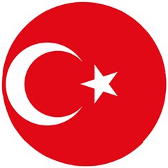 Flag Of Turkey Wooden Puzzle Round by abbeyz71