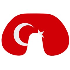 Vertical Flag Of Turkey Travel Neck Pillow by abbeyz71