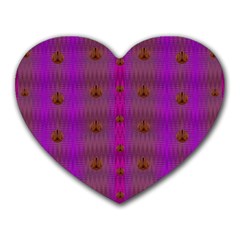 Peace Is Cool Again And Decorative Heart Mousepads by pepitasart