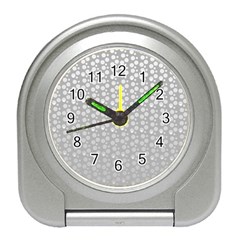 Background Polka Grey Travel Alarm Clock by HermanTelo