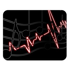 Music Wallpaper Heartbeat Melody Double Sided Flano Blanket (large)  by HermanTelo