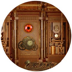 Steampunk Design Wooden Puzzle Round by FantasyWorld7