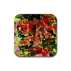 Red Country-1-2 Rubber Coaster (square)  by bestdesignintheworld