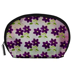Purple Flower Accessory Pouch (large) by HermanTelo