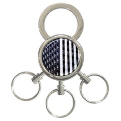 Architecture Building Pattern 3-ring Key Chain by Amaryn4rt