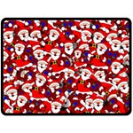 Nicholas Santa Christmas Pattern Fleece Blanket (Large)  80 x60  Blanket Front