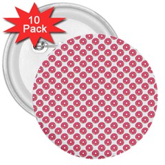 Donuts Rose 3  Buttons (10 Pack)  by kcreatif