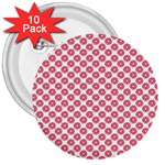 Donuts rose 3  Buttons (10 pack)  Front