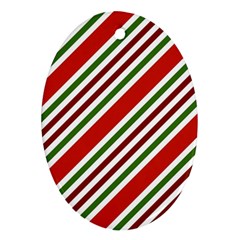 Christmas Color Stripes Ornament (oval) by Vaneshart