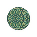 Pattern Abstract Paisley Swirls Artwork Creative Decoration Design Filigree Rubber Coaster (Round)  Front