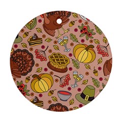 Thanksgiving Pattern Ornament (round) by Sobalvarro