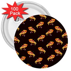 Pizza Is Love 3  Buttons (100 Pack)  by designsbymallika