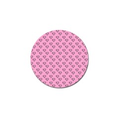 Heart Face Pink Golf Ball Marker by snowwhitegirl