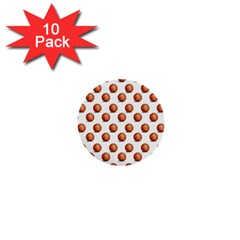 Orange Basketballs 1  Mini Buttons (10 Pack)  by mccallacoulturesports