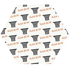 Slam Dunk Baskelball Baskets Wooden Puzzle Hexagon by mccallacoulturesports