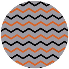 Basketball Thin Chevron Wooden Puzzle Round by mccallacoulturesports
