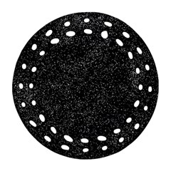 Elegant Black And White Design Ornament (round Filigree) by yoursparklingshop